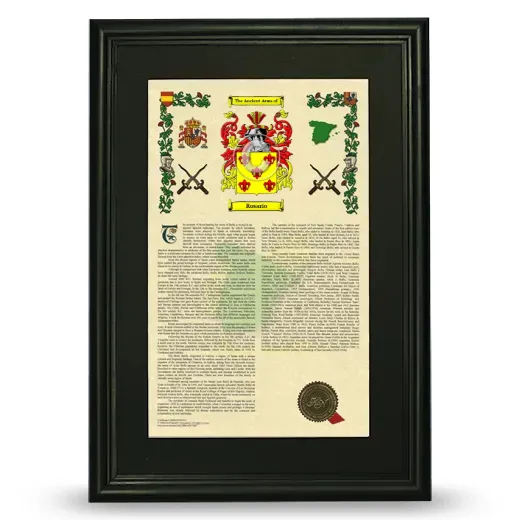 Rosario Deluxe Armorial Framed - Black
