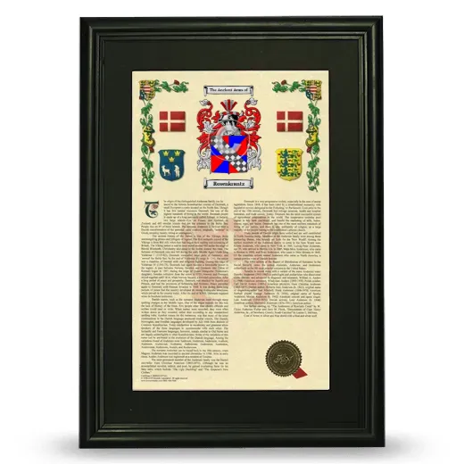 Rosenkrantz Deluxe Armorial Framed - Black