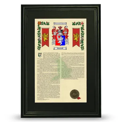 Rosewall Deluxe Armorial Framed - Black