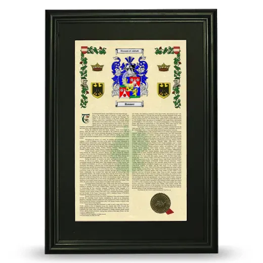Rosner Deluxe Armorial Framed - Black