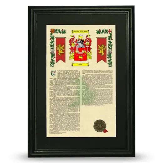 Row Deluxe Armorial Framed - Black