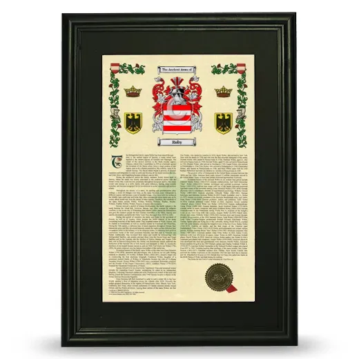 Ruby Deluxe Armorial Framed - Black