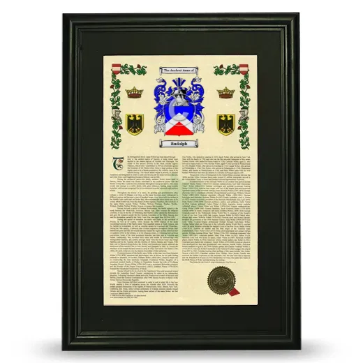 Rudolph Deluxe Armorial Framed - Black
