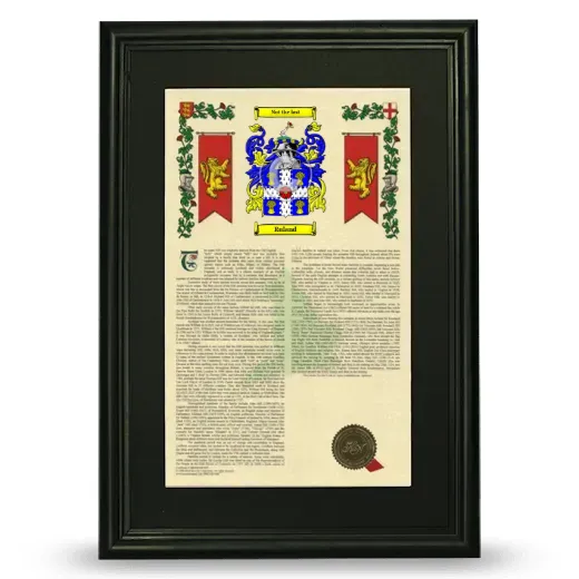 Ruland Deluxe Armorial Framed - Black