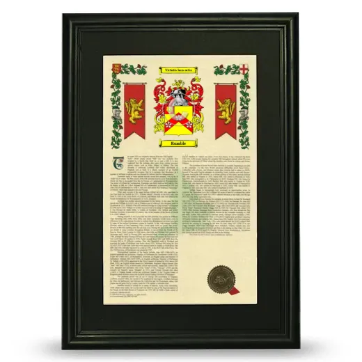 Rumble Deluxe Armorial Framed - Black