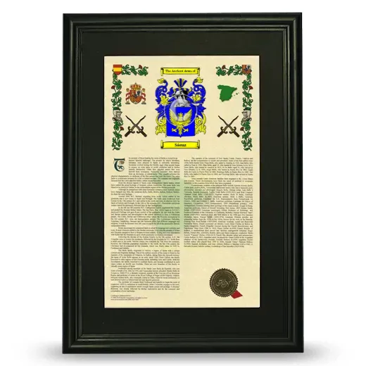 Sáenz Deluxe Armorial Framed - Black
