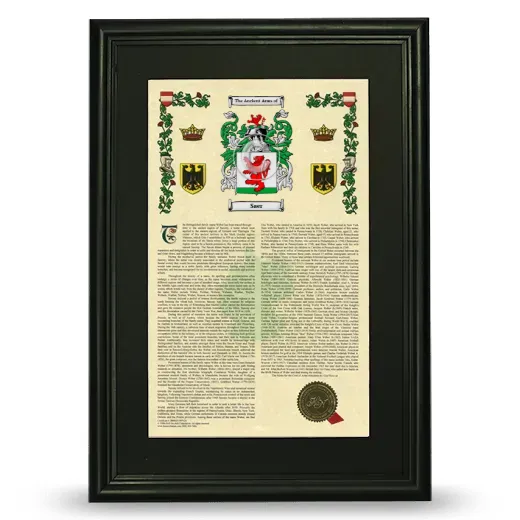 Saer Deluxe Armorial Framed - Black