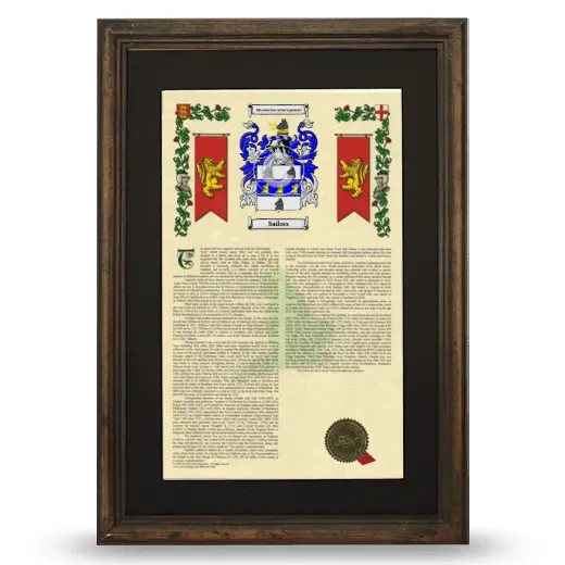 Sailors Deluxe Armorial Framed - Brown