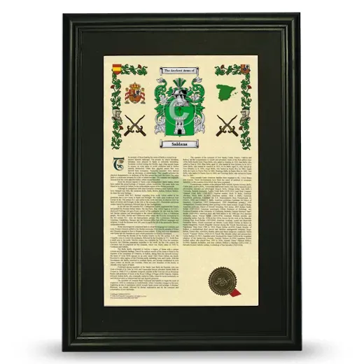 Saldana Deluxe Armorial Framed - Black