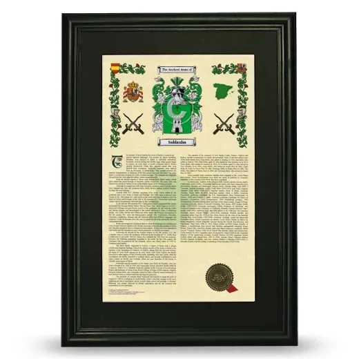Saldanha Deluxe Armorial Framed - Black