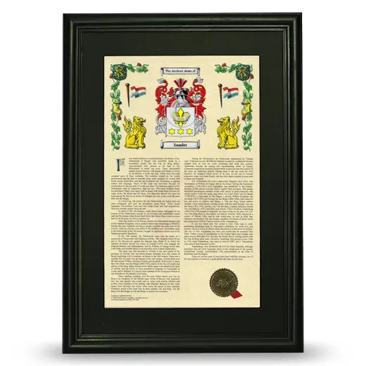Sander Deluxe Armorial Framed - Black