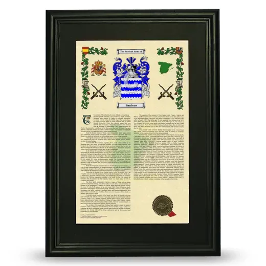 Santero Deluxe Armorial Framed - Black