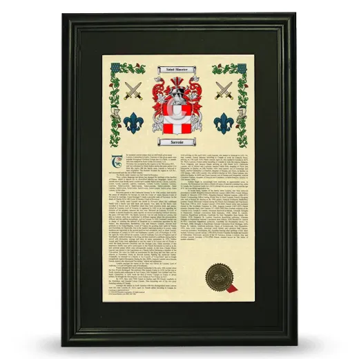 Savoie Deluxe Armorial Framed - Black