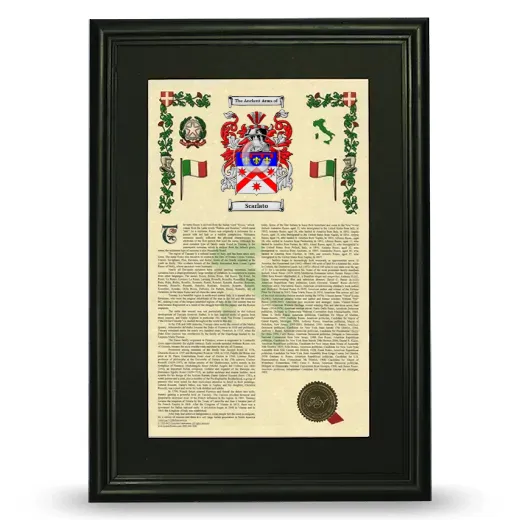 Scarlato Deluxe Armorial Framed - Black