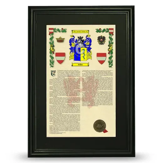 Scher Deluxe Armorial Framed - Black