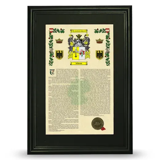 Scherer Deluxe Armorial Framed - Black