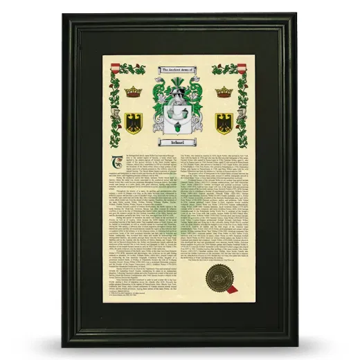 Schnel Deluxe Armorial Framed - Black