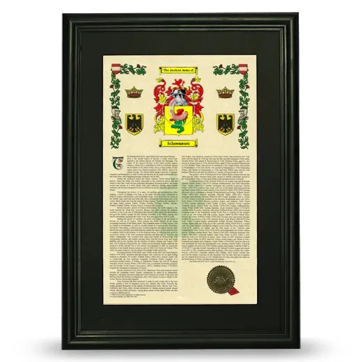 Schoenauer Deluxe Armorial Framed - Black