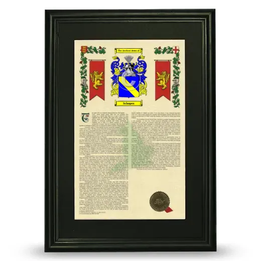 Schopes Deluxe Armorial Framed - Black