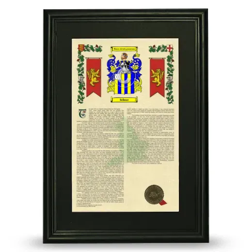 Schurr Deluxe Armorial Framed - Black