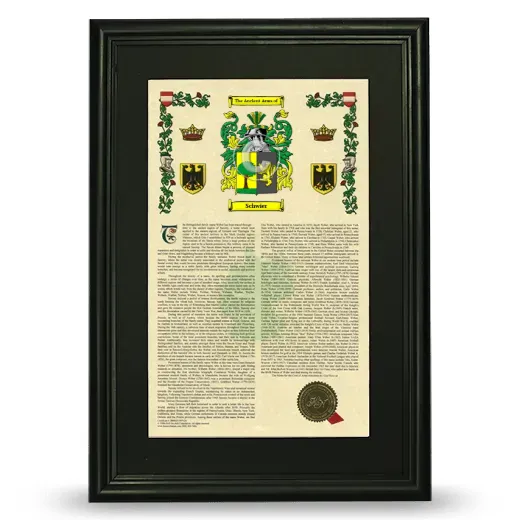 Schwier Deluxe Armorial Framed - Black