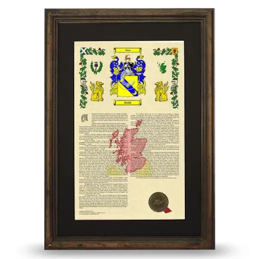 Scott Deluxe Armorial Framed - Brown