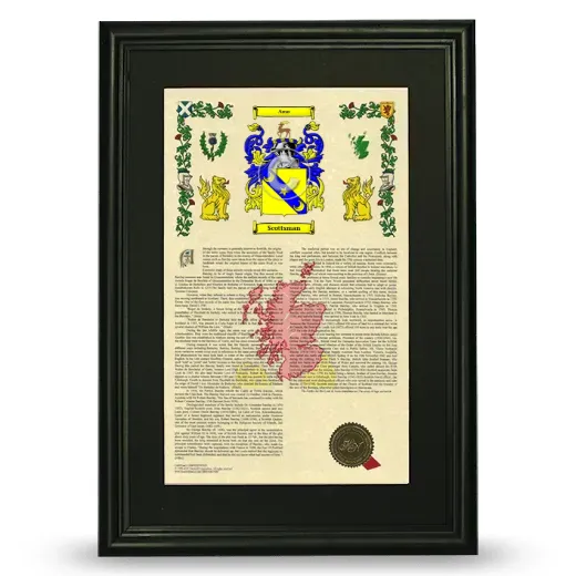 Scottsman Deluxe Armorial Framed - Black