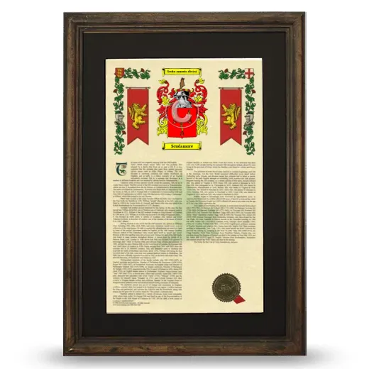 Scudamore Deluxe Armorial Framed - Brown