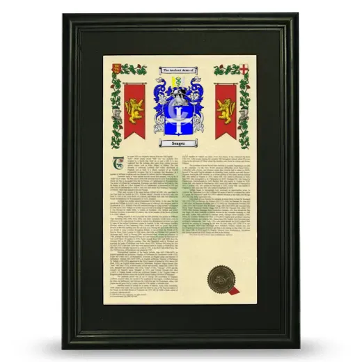 Seager Deluxe Armorial Framed - Black