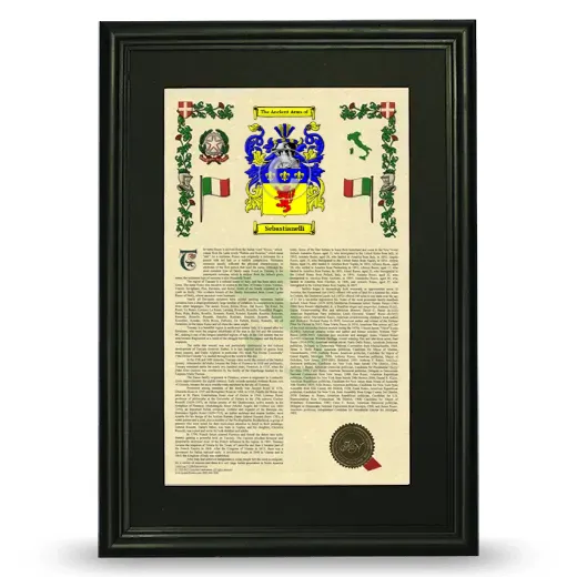 Sebastianelli Deluxe Armorial Framed - Black
