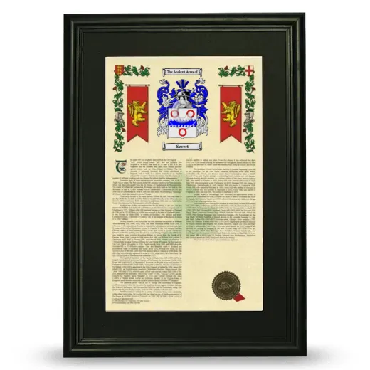 Severt Deluxe Armorial Framed - Black