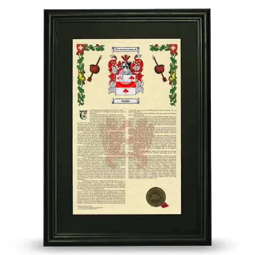 Seyler Deluxe Armorial Framed - Black