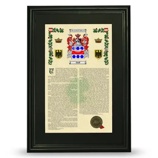 Shall Deluxe Armorial Framed - Black