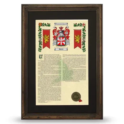 Sheets Deluxe Armorial Framed - Brown