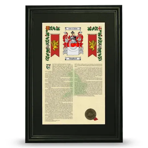 Shephard Deluxe Armorial Framed - Black