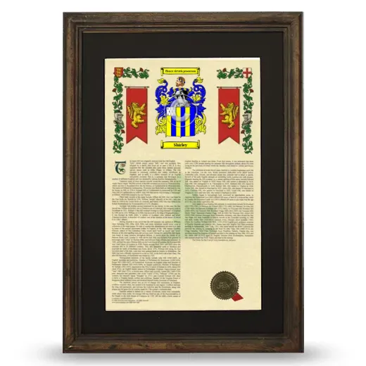 Shirley Deluxe Armorial Framed - Brown