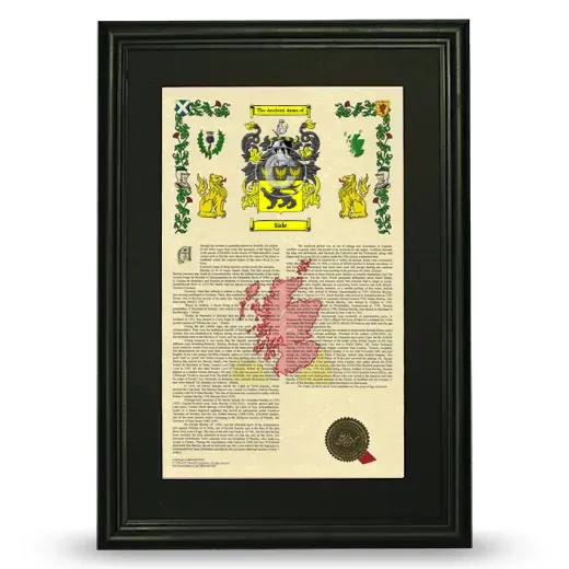 Side Deluxe Armorial Framed - Black