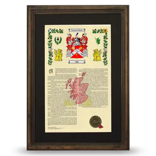 Sim Deluxe Armorial Framed - Brown