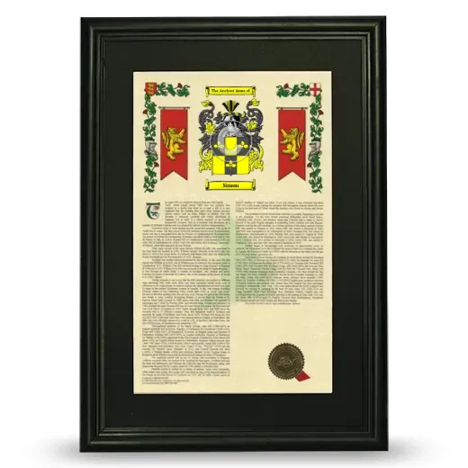 Simon Deluxe Armorial Framed - Black