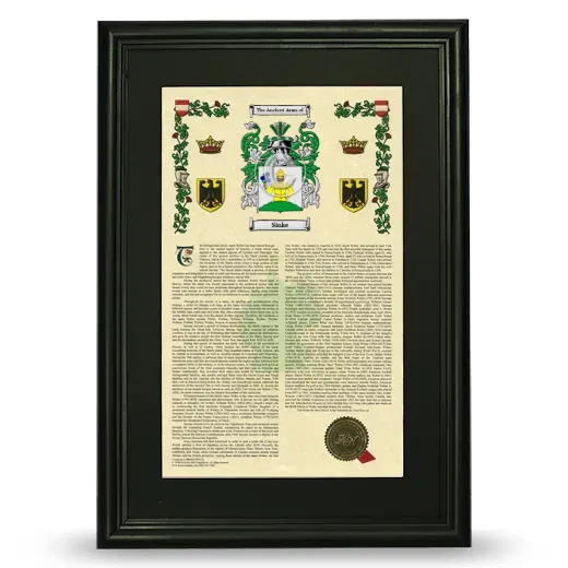 Sinke Deluxe Armorial Framed - Black