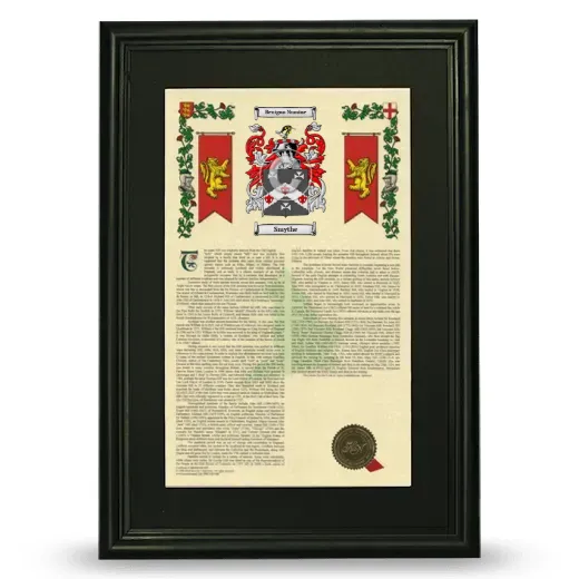 Smythe Deluxe Armorial Framed - Black