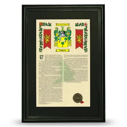 Snelgrove Deluxe Armorial Framed - Black