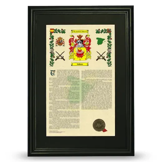 Solano Deluxe Armorial Framed - Black