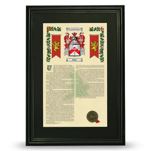 Soley Deluxe Armorial Framed - Black