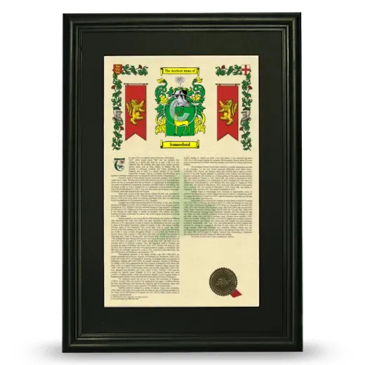 Somerford Deluxe Armorial Framed - Black