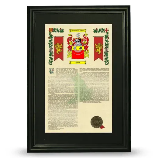 Speid Deluxe Armorial Framed - Black