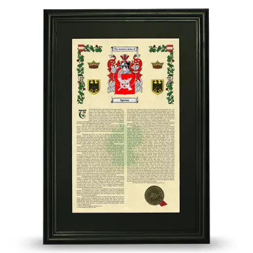 Speter Deluxe Armorial Framed - Black