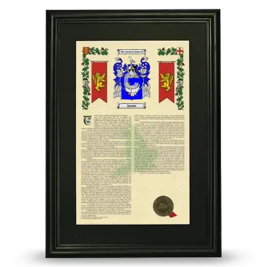Spoon Deluxe Armorial Framed - Black