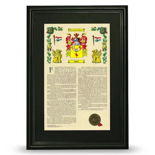 Spoor Deluxe Armorial Framed - Black