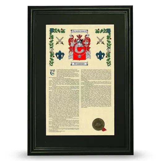 St-Laurence Deluxe Armorial Framed - Black